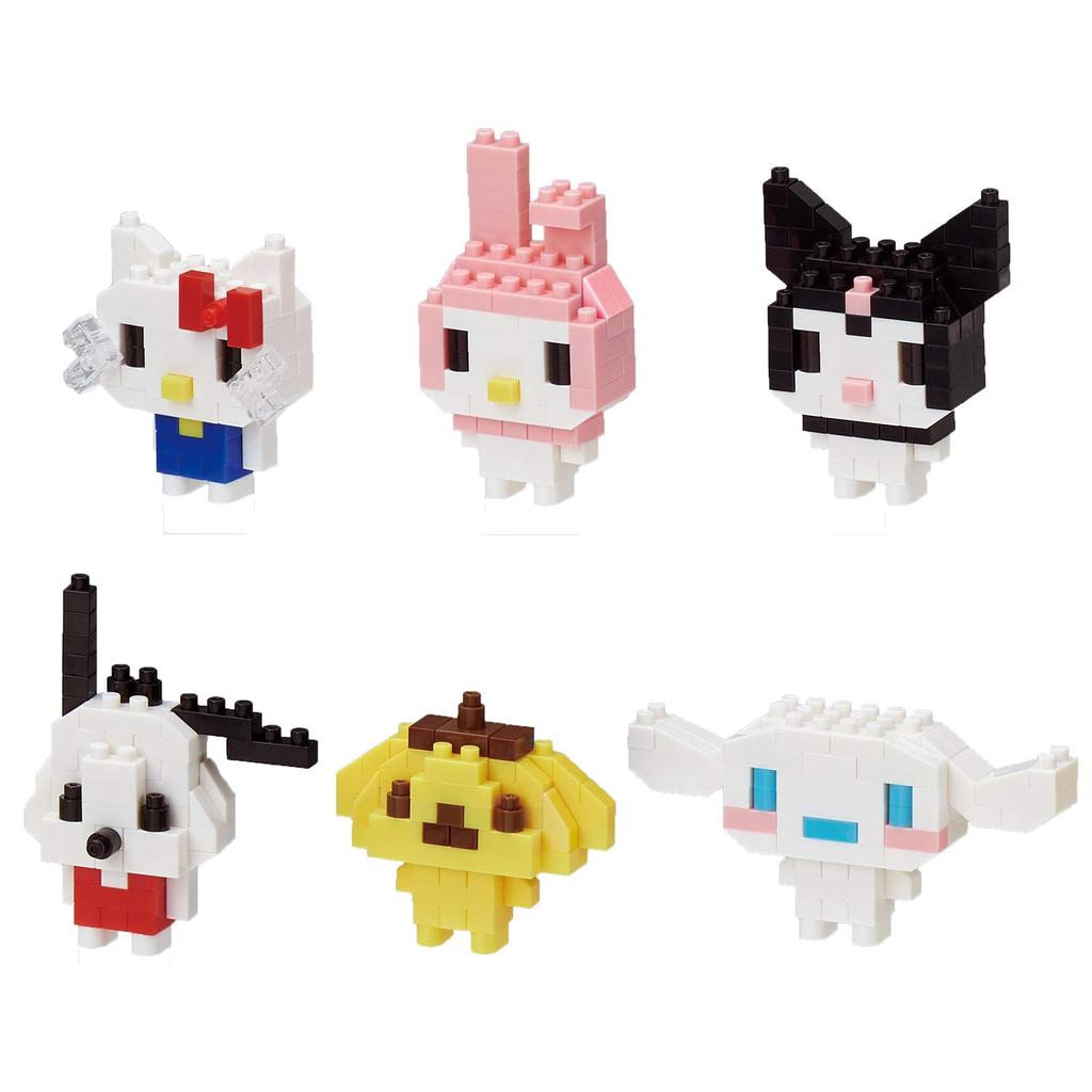 Nanoblock Mini Nano Sanrio Characters 1BOX 6 6 Types In Total NBMC_04S = Pieces,