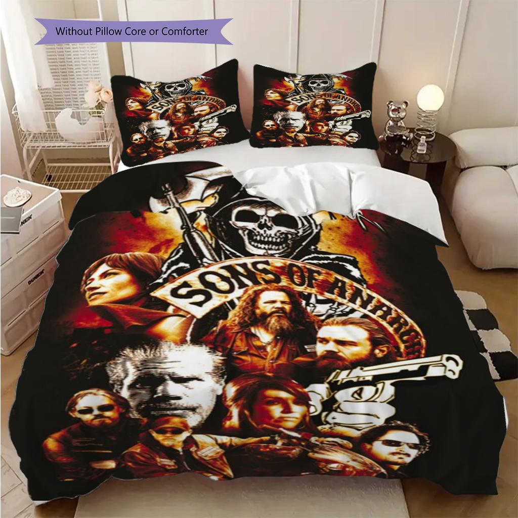 Anarchy Air Sons Anarchy Fan'S Tribute Bedding 1 Duvet Cover 2 Pillowcase Without Core Duvet Cover And Pillowcase Christmas Birthday Gift