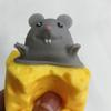Забавные мягкие фиджет-игрушки Выскакивающая мышь с сыром Чашка Сжимаемые игрушки для снятия стресса Тревога Напряжение Сенсорный подарок Приз на вечеринку Классный приз для детей