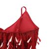 Women Sleeveless Sparkling Sequins Fringe Ballroom Samba Tango Latin Dance Dress Stage Performance Costumes