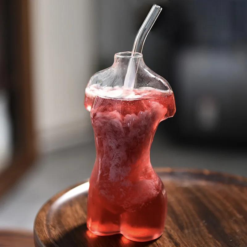 Creative beautiful woman beer glass woman body art glass bubble cup cocktail glass bar personality wine glass