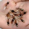 15Pcs/Box Brass Bead Head Fast Sinking Fly Fishing Bait/Humpy Fly Bait Fishing For Trout Flies Artificial Insect Fishing Bait Lure