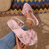 Fashion Women Sandals Casual Versatile Flat Roman Shoes Women Cute Bowknot Designer Flat Sandals Summer Beach Vacation Fashion Shoes