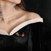 Брошь-заколка Bo Xin Yun Зодиак Кролик Матовое Золото Ракушка с Защитным Замком