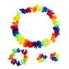 4pcs/set Hawaiian Flower Lei Hula Necklace Garland Headband Wristbands Wedding Decorations Beach Tropical Party Supplies