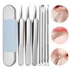 7Pcs Blackhead Remover Tools Kit Stainless Steel Acne Extraction Set Professional Blackhead Whiteheads Pimples Remover for Face