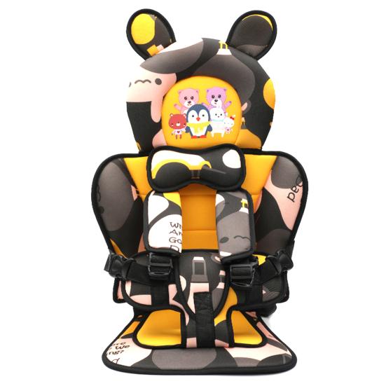 Car Seat Cover Cartoon Animal Pattern Adjustable Breathable Baby Car Seat Cushion for Children