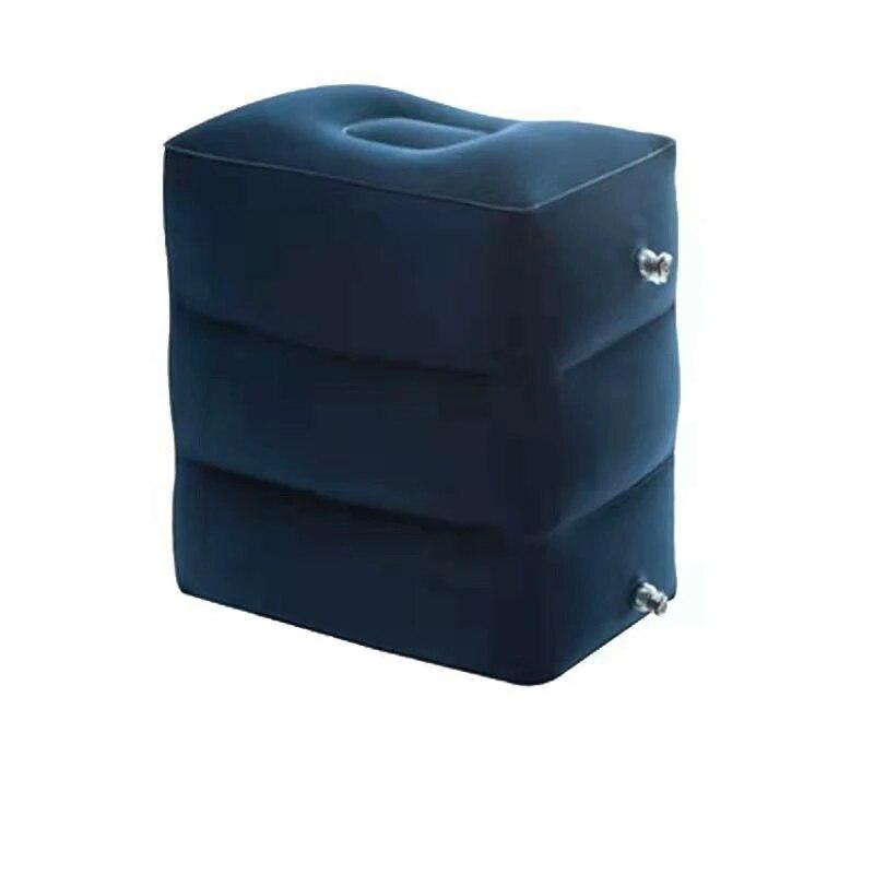 PVC Kids Flight Sleeping Footrest Pillow Resting Pillow On Airplane Car Bus Pillow 3Layers Inflatable Travel Foot Rest Foot Pad