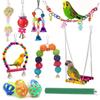Small Ladder Stand Swing Suspension Bird Toy Set Metal Rope Bird Cage Accessories Parrot Toys