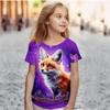 Children Short Sleeve 3d Printed Tops Casual Girls Tees O Neck Kids Summer T Shirts