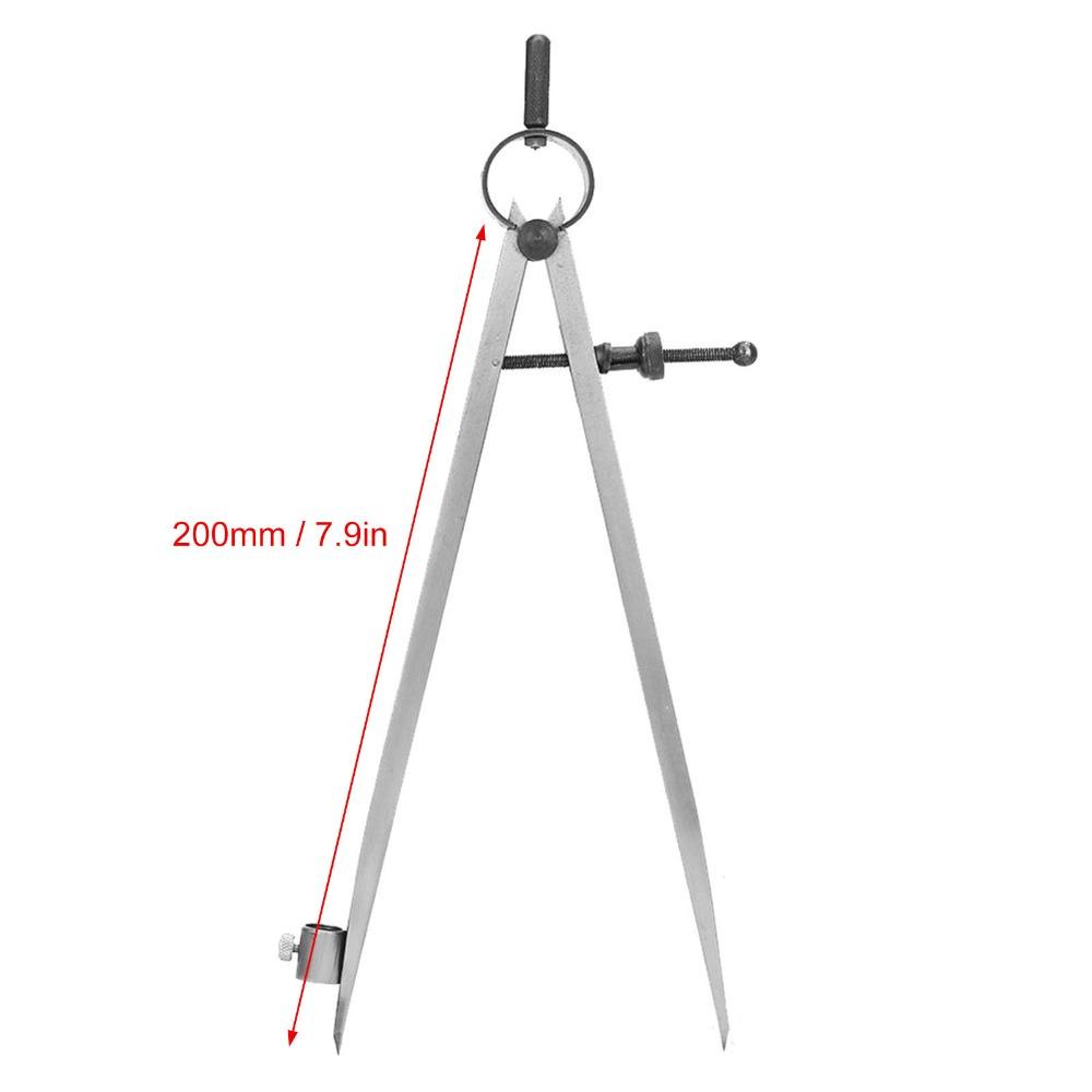 Rotating Joint Wing Divider Compass Carbon Steel Professional Carpenter Compass  For Artists
