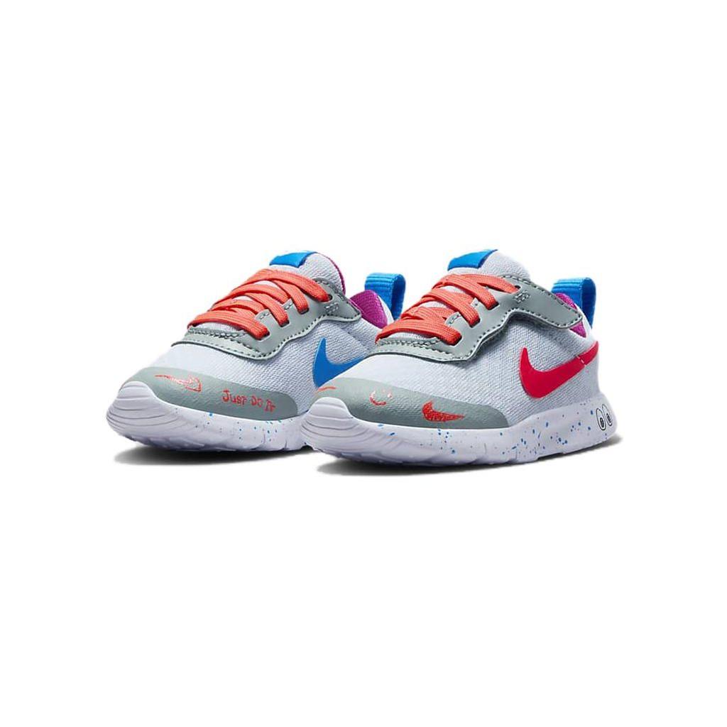 Nike Tanjun EZ Lil Удобные Универсальные Амортизирующие Прочные Низкие Кроссовки для Ходьбы Детские кроссовки Серый Оранжевый FD5379-400