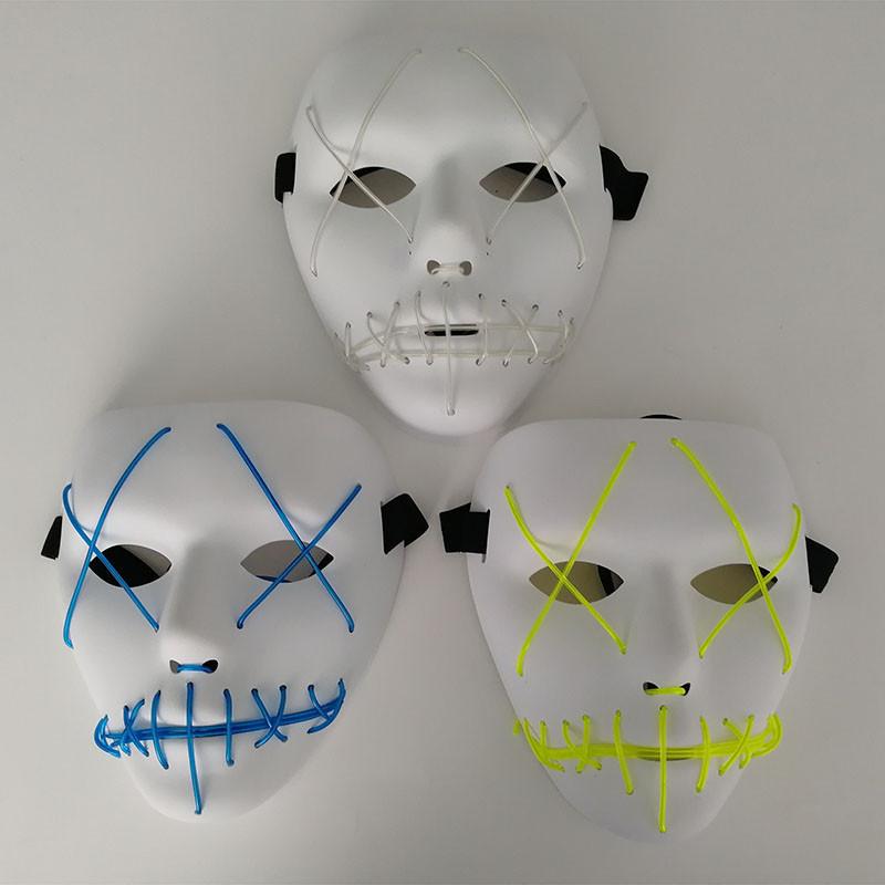 High-quality Halloween Scary Mask Cosplay With Versatile Led Light Modes For Maximum Impact