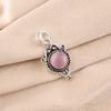 Natural Pink Cat's Eye Gemstone 925 Solid Silver Jewelry Handmade Chain Pendant PP-39-46