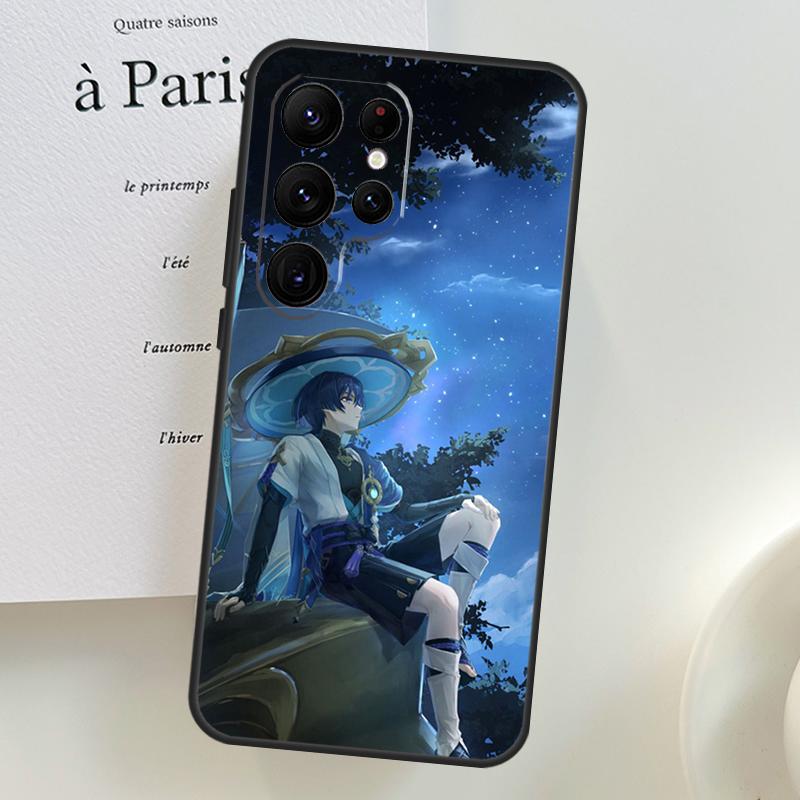 Чехол для телефона Genshin Impact Странник Для Samsung Galaxy S25 Ultra S9 S10 S20 S21 S22 S23 S24 Plus S24 FE Защитный корпус