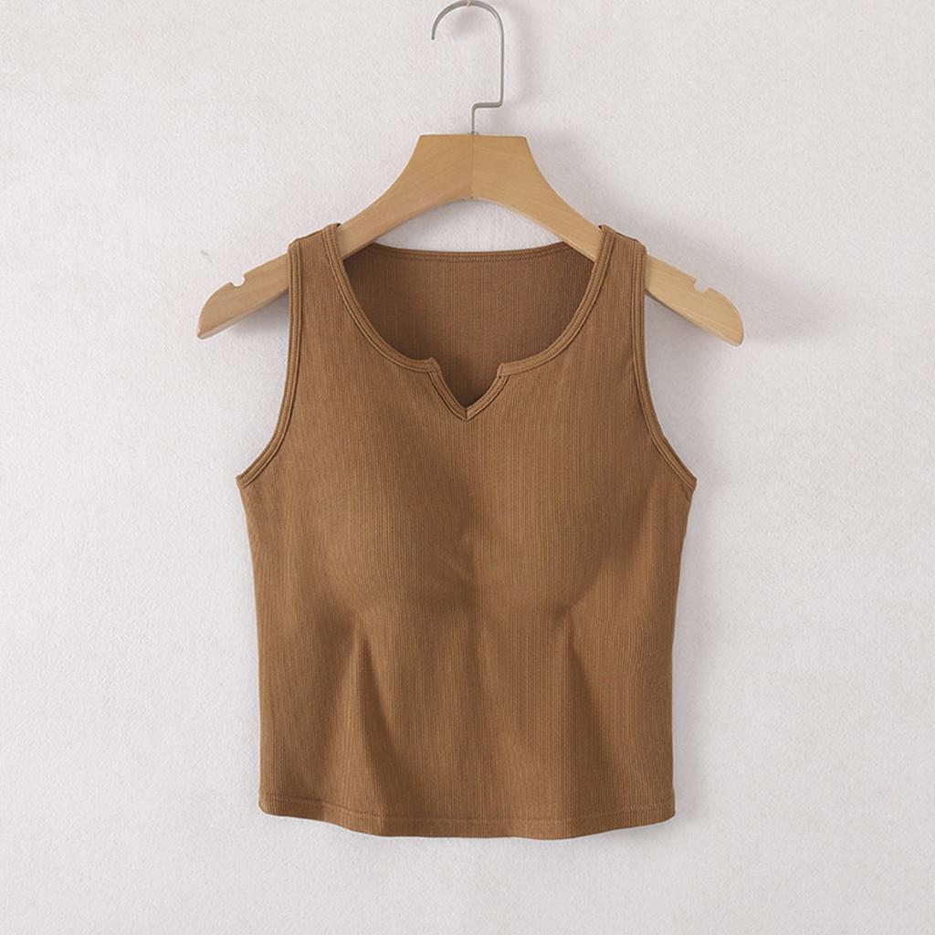 Ladies' Versatile And Sexy Camisole With Chest Cushion, Comfortable Inner Layer, Women's Top