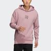 Adidas Wj Swt Hood Спортивный пуловер с капюшоном с принтом Мужские топы Светло-фиолетовый HE5119