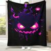 Gengar Pokemon Cartoon Ectoplasma Flannel Blanket,Ultra Soft Warm Plush Throw for Home Bedroom Bed Sofa Cover Picnic gift