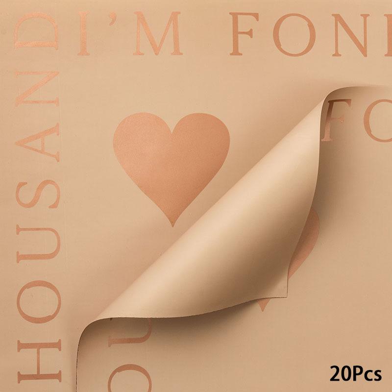 20 листов пластиковой бумаги, английские буквы, узор, цветочная упаковка, цветочный упаковочный материал, водонепроницаемый