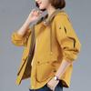 Short Autumn Trench Coat for Women Hooded Casual Plus Size Windbreaker Tops Loose Spring Jackets Female