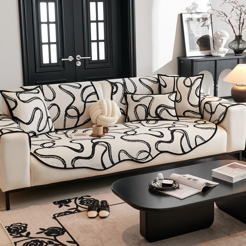 Sofa Cushion Chenier Irregular Special-Shaped Simple Modern Seat Cushion Sofa Cover Non-Slip Four-Season Sofa Cover Cloth Towel