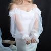 Рукав свадебного платья с цветочным декором Съемный рукав-фонарик для торжественного платья Свадебный рукав для фотосъемки