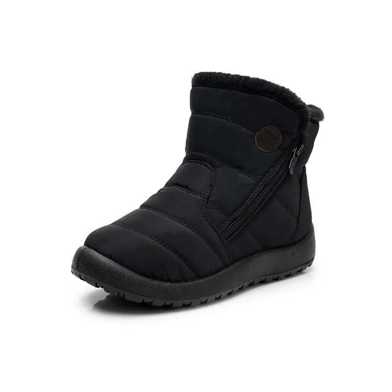 2024 Новые зимние ботинки для женщин Botas Mujer Invierno Fashion Waterproof Ankle Boots Winter Outdoor Anti-slip Warm Zipper Botines