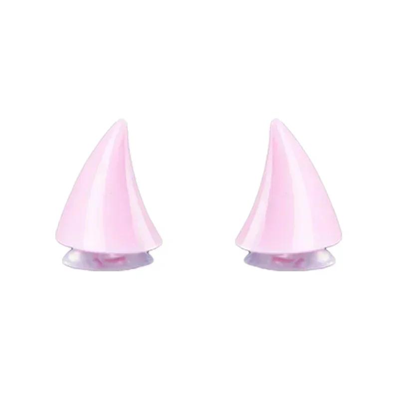 2-1 шт. Короткие дьявольские рожки Шлем Декоративная наклейка Мотоцикл Велосипед Шлем Форма Сделай сам Резиновый Декоративный Головной убор Аксессуары