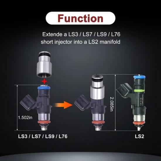 8x LS3 LS7 LS9 L76 Короткий проставочный блок для топливных форсунок для LS1 LS2 Впускной топливный коллектор США