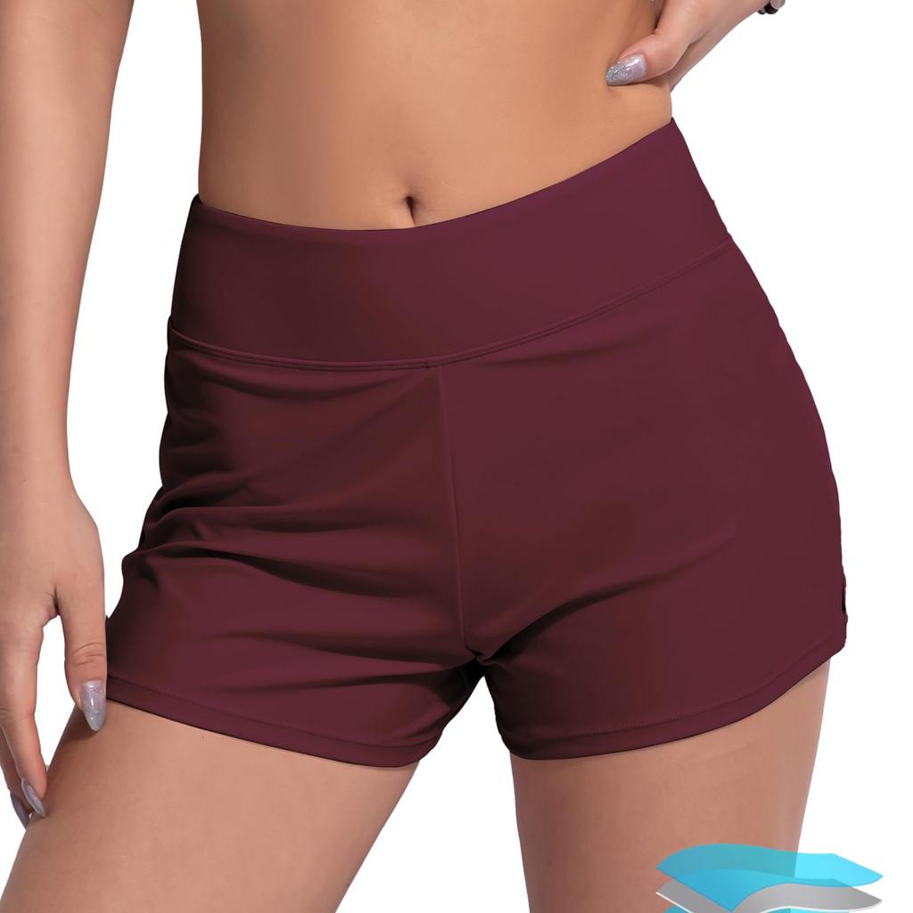 Женские эластичные брюки для йоги и фитнеса, пляжные брюки для плавания, плоские угловые менструальные физиологические брюки
