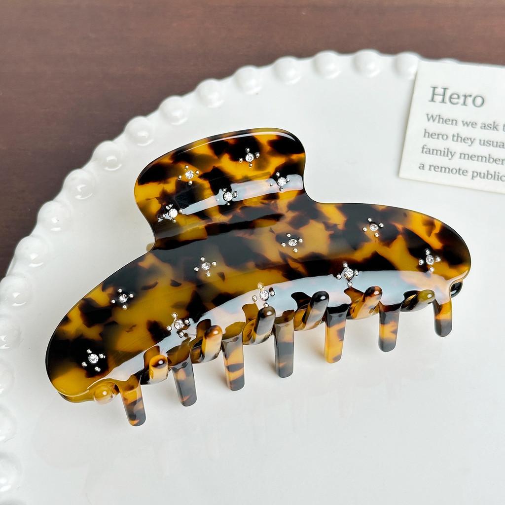 Fashionable Large Rhinestone-studded Acetate Hair Claw Clip For Stylish Women's Hairstyles