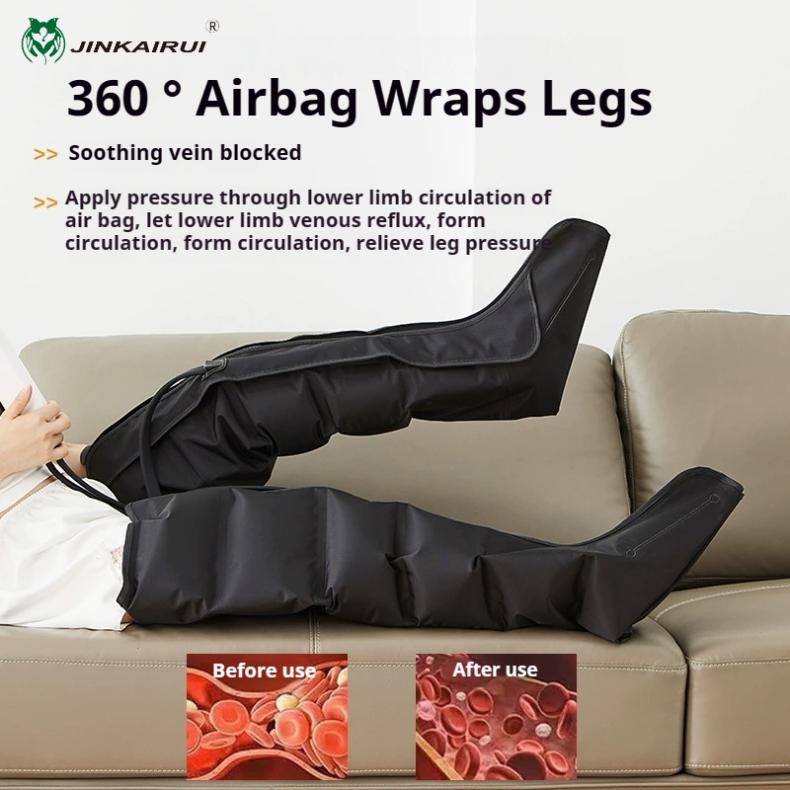 ZHUONUO Electric Air Pressure Leg Massager Kneading Squeeze Deep Relaxation Calf Foot with Remote Control