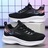 Fashion Summer Knitted Sport Running Shoes 2025 Fashion Breathable Air-cushion Women Sneakers Student Girl Anti Slip Trainers Zapatillas