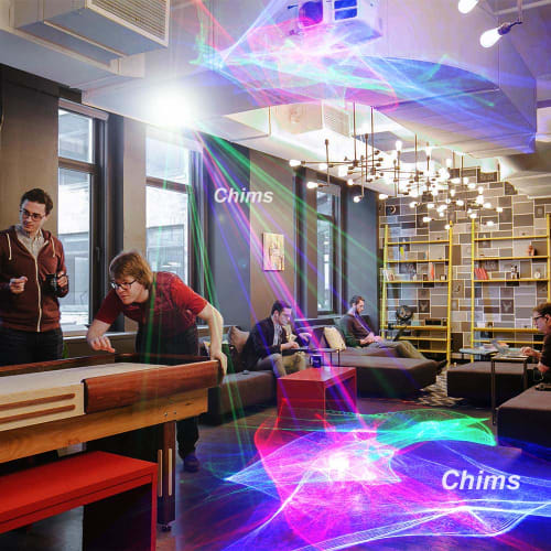 Chims Party Laser Lighting Stage Decoration Projection Light, Arctic Aurora RGB Nebula Galaxy Starry Sky Wave Pattern LED Stage Lighting Projector Sys