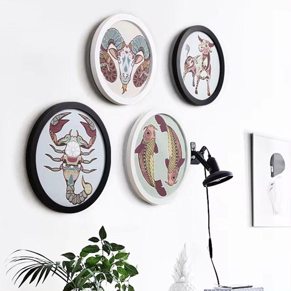 Сделай сам Круглые рамки для фотографий Деревянная круглая фоторамка Мураль Реквизит для фотосессии