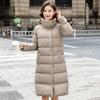 2024 зима новый пуховик женский средней и длинной длины модная одежда воротник-стойка иностранный стиль утолщенный белый утиный пух свободное пальто