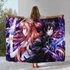 Мультяшное фланелевое одеяло Sword Art Online SAO, Ультрамягкое теплое плюшевое покрывало для дома, спальни, кровати, дивана, кемпинга, пикника, подарок