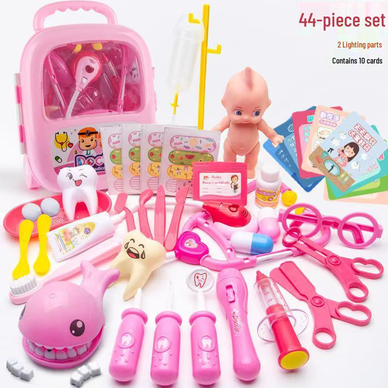 Детский игровой набор доктора: Медицинские игрушки со стетоскопом и шприцем для детей 3-6 лет, для мальчиков и девочек