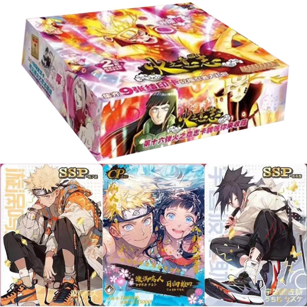 Naruto Card Will of Fire Deluxe Collection Edition Cards Naruto Sakura Sasuke Anime Character TCG Board Game Toys Gifts