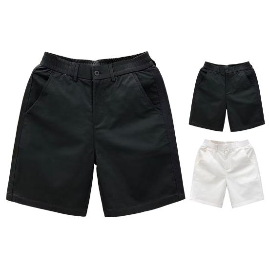 Мужские повседневные шорты со средней посадкой и эластичным поясом на молнии, пляжные шорты сплошного цвета, прямые