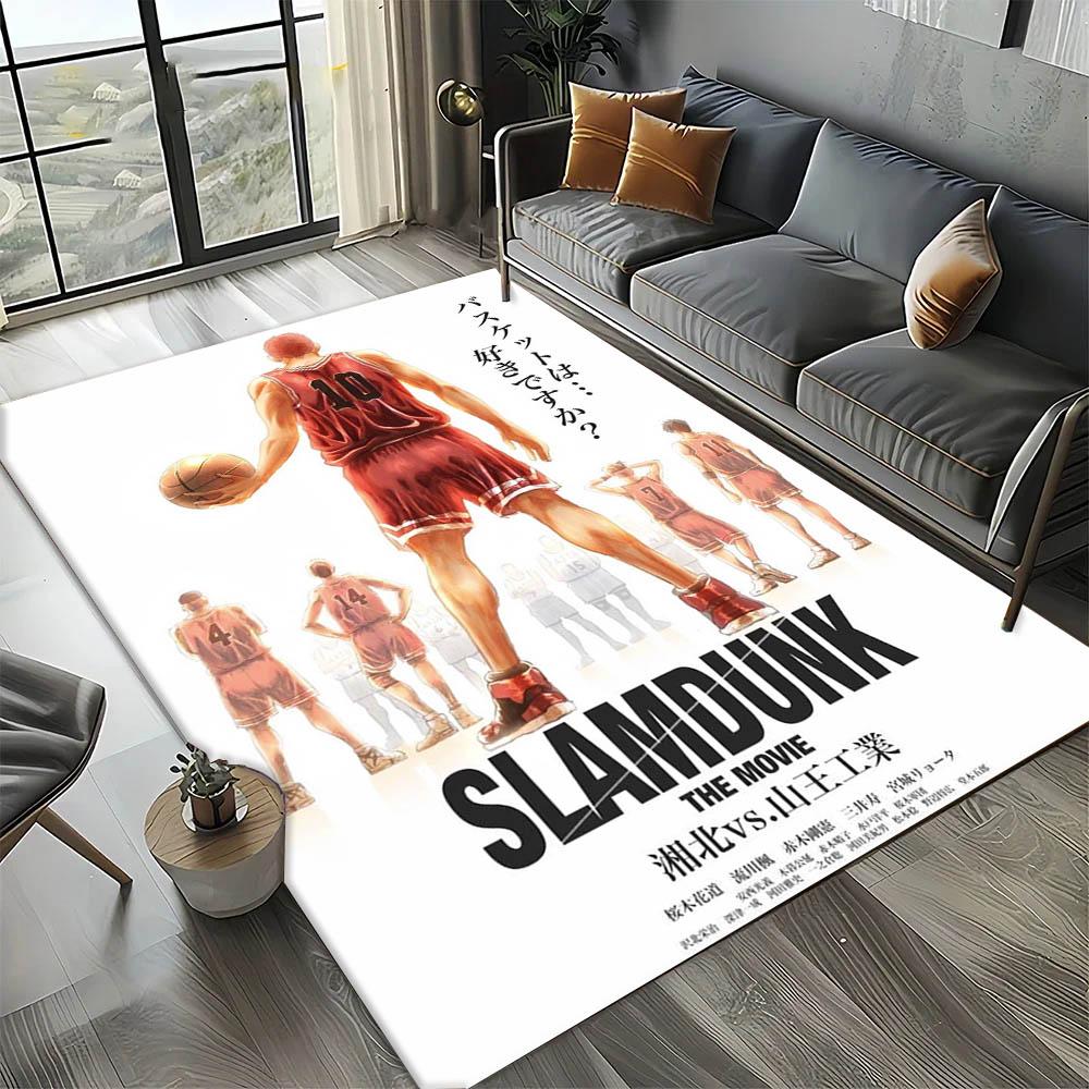 Cartoon Basketball Anime S-Slam Dunk 3D Carpet Rug Art for Room Decor Home Bedroom Sofa Gift Kids Area Rug Non-slip Floor Mat