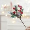 Multicolor Christmas Pine Branches DIY Accessories Simulation Red Berries  Wedding Ornament