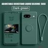 Чехол для Google Pixel 8 9 Finger Ring Stand Holder Slicone Cover для Pixel 9 Pro XL Solid Color Lens Protection Soft Phone Case