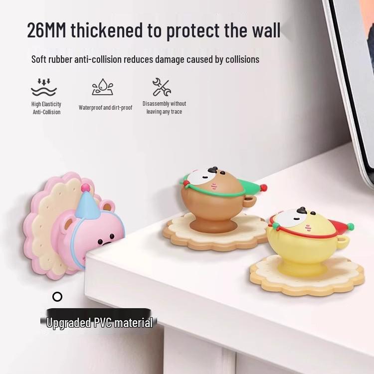 Creative Anti-Collision Door Stopper Sticker - Cute Door Handle & Refrigerator Knob Protector