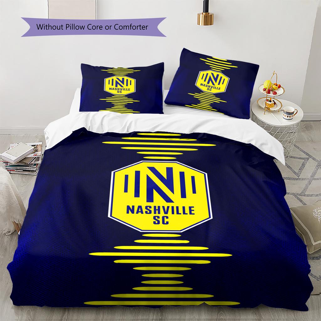Nashville SC Pattern Bedding Set Quilt Cover Pillowcase Home Decor Gift (1 * duvet cover + 2 * pillowcase, without core)