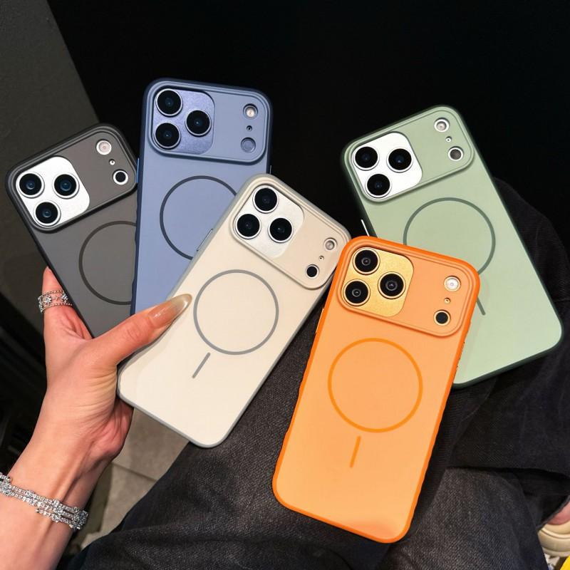 Color Blocking Skin Sensation 2-in-1 Suitable IPhone 17PM Phone Case Apple 16 ProMax Magnetic 15PM Protective