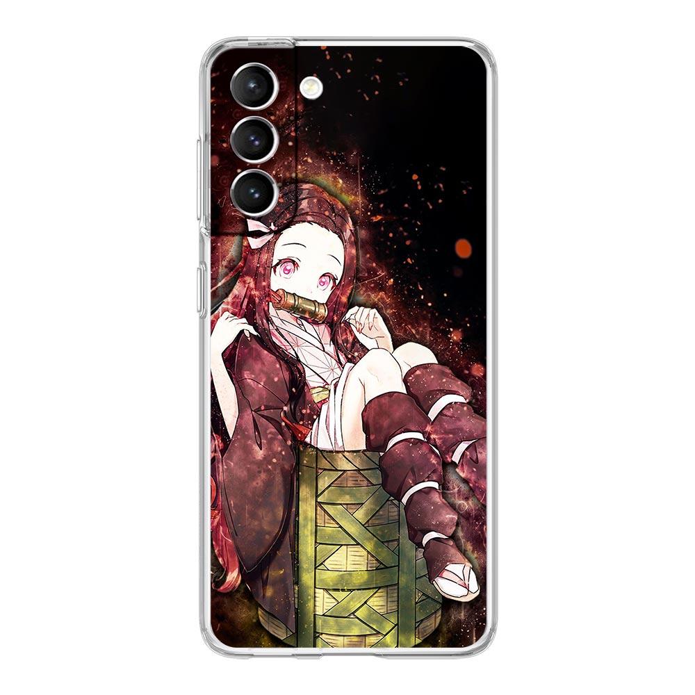 Чехол для телефона Kimetsu No Yaiba Demon Slayer для Samsung Galaxy S22 5G S20 Ultra S21 FE 5G S10E S9 S8 S10 Plus Note 20, прозрачный чехол