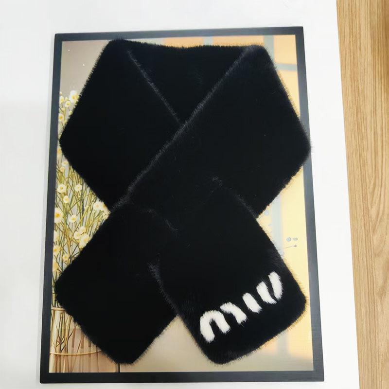 Camellia Imitation Rabbit Fur Scarf 23 Winter Fashionable and Elegant Women's Warm Neck Cover Neck Protection Small Fragrant Wind Scarf