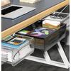 Invisible Storage Table Shelf Storage Box New Pull Out Storage Box Hanging Under Desk Drawer Large Capacity Undertable Drawer