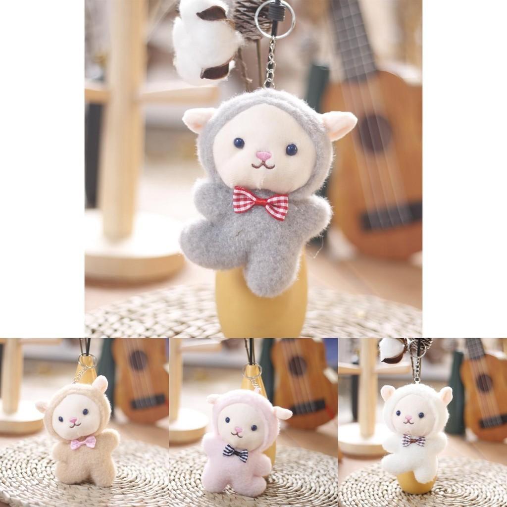 Adorably Soft Sheep Plush Keychain Fluffy Lamb Doll Bag And Key Charm
